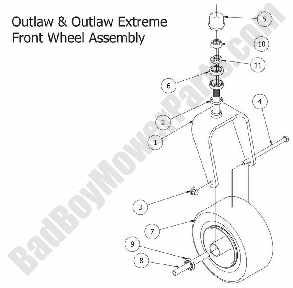 2014 Outlaw & Outlaw Extreme Front Wheel Assembly